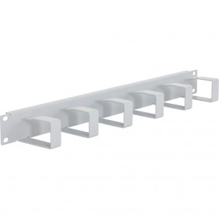 Triton RAC-VP-X21-A1 19 "Panneau de gestion des câbles 1U, 6 supports métalliques 40x70 mm, gris