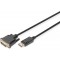 DIGITUS Câble adaptateur, DisplayPort - DVI-D, 2,0 m, noir