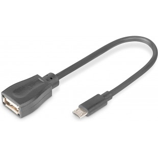 DIGITUS Câble adaptateur USB 2.0, OTG, micro USB-B - USB-A