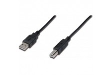 DIGITUS Câble de raccordement USB, USB-A - USB-B mâle, 0,5 m