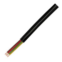 LogiLink Câble téléphonique, 100 m, 4 fils, plat, noir