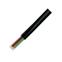 LogiLink Câble téléphonique, 100 m, 6 fils, plat, noir