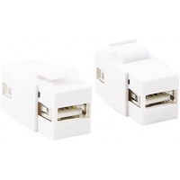 LogiLink Connecteur keystone USB 2.0, blanc