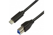 LogiLink Câble USB 3.2, USB-C - USB-B mâle, 2,0 m, noir