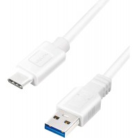 LogiLink Câble USB 3.2, USB-A - USB-C, 1,0 m, blanc