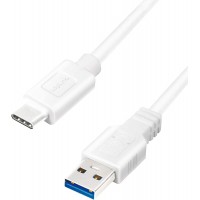 LogiLink Câble USB 3.2, USB-A - USB-C, 1,0 m, blanc