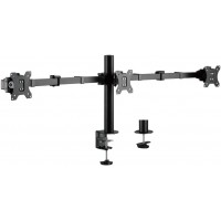LogiLink Bras support pour 3 écrans 17-27', noir