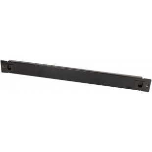 LogiLink Panneau plein 19', 1 U, en métal, noir (RAL9005)