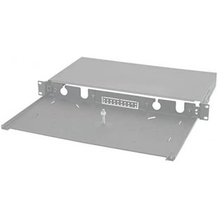 LogiLink Cassette d'épissurage 19', tiroir vide, gris clair