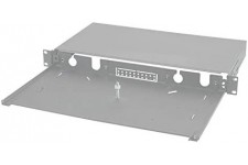 LogiLink Cassette d'épissurage 19', tiroir vide, gris clair