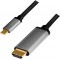 LogiLink Câble USB 3.2, fiche mâle USB-C mâle HDMI-A, 1,8 m