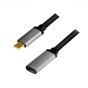 LogiLink Câble USB 3.2, fiche mâle USB-C-femelle USB-C, 0,5m