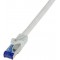 LogiLink Câble patch Ultraflex, Cat.6A, S/FTP, 0,25 m, gris