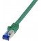 LogiLink Câble patch Ultraflex, Cat.6A, S/FTP, 0,25 m, vert