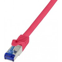 LogiLink Câble patch Ultraflex, Cat.6A, S/FTP, 0,5 m, rouge