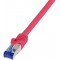 LogiLink Câble patch Ultraflex, Cat.6A, S/FTP, 2,0 m, rouge