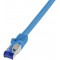 LogiLink Câble patch Ultraflex, Cat.6A, S/FTP, 3,0 m, bleu