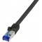 LogiLink Câble patch Ultraflex, Cat.6A, S/FTP, 10 m, noir
