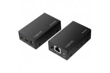 LogiLink Kit d'extension HDMI via LAN, POC/IR, 60 m, noir