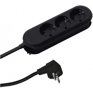 387.172 3Ac Outlet(S) Câble D'Extension Noir 5 M
