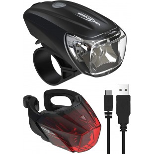 ANSMANN Set d'éclairage LED pour vélo Bikelight Combo 40 Lux