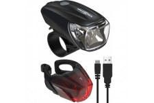 ANSMANN Set d'éclairage LED pour vélo Bikelight Combo 40 Lux