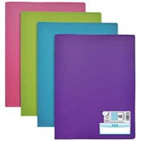 Lot de 10 : Oxford Protège-documents Memphis, A4, 10 pochettes, assorti