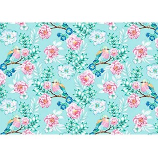 SUSY CARD Papier cadeau 'Flower and Birds', sur rouleau