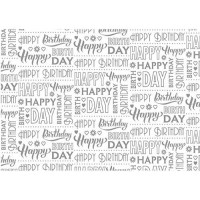 SUSY CARD Papier cadeau 'Typo Happy', sur rouleau