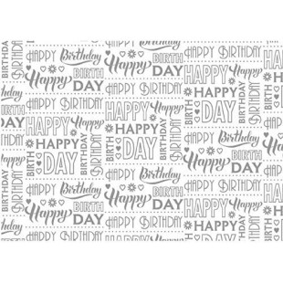 SUSY CARD Papier cadeau 'Typo Happy', sur rouleau