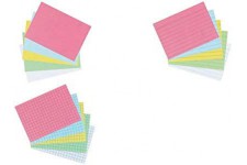 herlitz Fiches bristol, A7, ligné, assorti