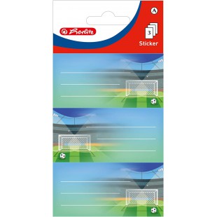 herlitz Étiquettes pour livres Football, 76 x 35 mm