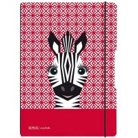 herlitz Carnet my.book flex 'Cute Animals Zebra', A6