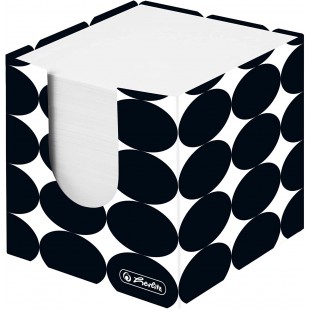 herlitz Cube bloc-notes Just Black, 90 x 90 mm, noir/blanc