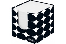 herlitz Cube bloc-notes Just Black, 90 x 90 mm, noir/blanc