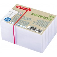 herlitz Fiches Recycling, format A8, ligné, blanc