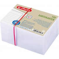 herlitz Fiches Recycling, format A7, ligné, blanc