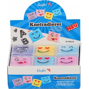 Lot de 18 : Läufer Gomme souple Smiley, en présentoir de 18