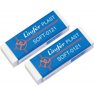 Läufer Gomme en plastique PLAST SOFT, carte blister de 2