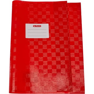 Lot de 25 : herlitz ProtÃ¨ge-cahier format A4, gaufrÃ© (raphia), PP, rouge