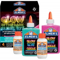 ELMER'S Kit de slime 'Glow dans the Dark', 4 pièces