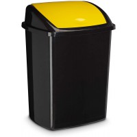 CEP Poubelle ROSSIGNOL, couvercle basculant, noir / jaune
