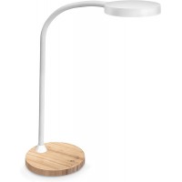 CEP Lampe de bureau LED FLEX Silva, chêne/blanc