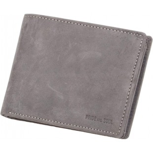 PRIDE&SOUL Portefeuille RFID, format paysage, cuir, gris