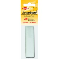 KLEIBER Ourlet thermocollant, 20 mm x 5 m, blanc
