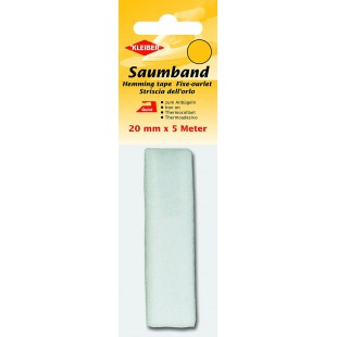 KLEIBER Ourlet thermocollant, 20 mm x 5 m, blanc