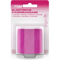 HARO Bande de fixation élastique, 50 mm x 4,5 m, rose vif