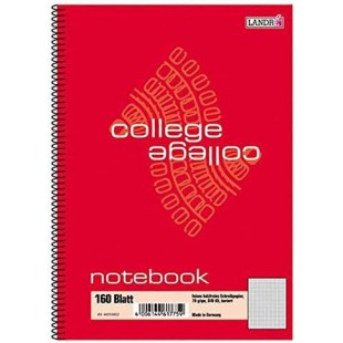 LANDRÉ bloc-notes 'college', A5, 160 feuilles, quadrillé,