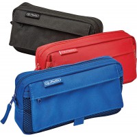 Lot de 3 : herlitz Trousse à stylos avec poche en filet, assortie