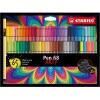 Etui carton x 65 feutres de dessin STABILO Pen 68 ARTY